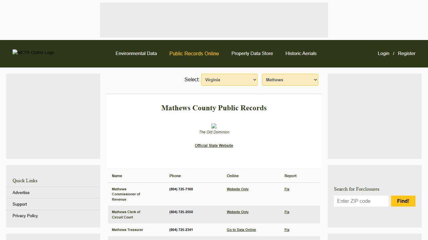 NETR Online • Mathews • Mathews Public Records, Search Mathews Records, Mathews Property Tax, Virginia Property Search, Virginia Assessor