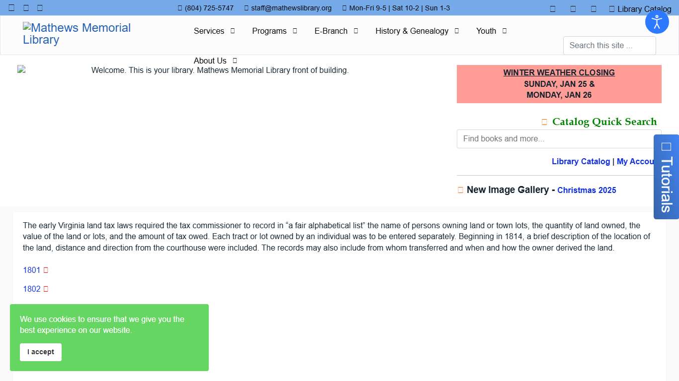 Land Tax Records, Mathews County, Virginia